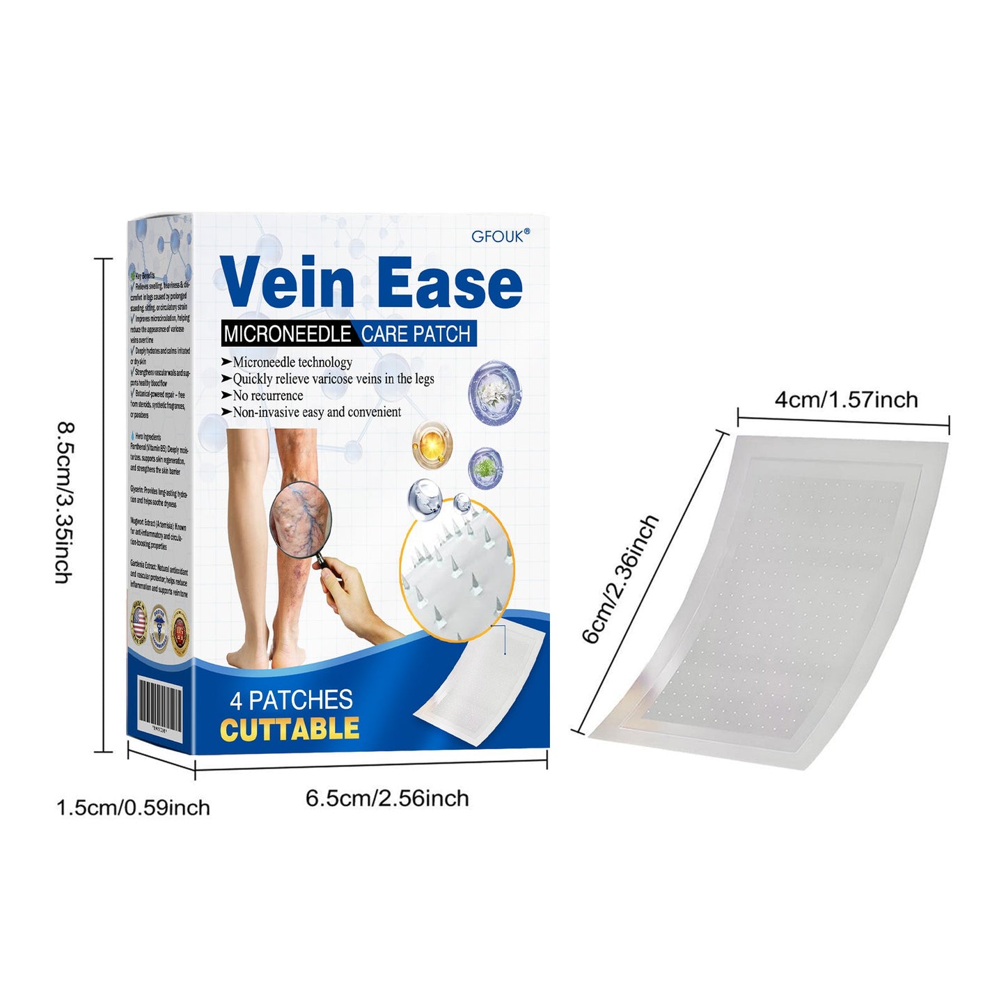 🇺🇸💥GFOUK® VeinEase Microneedle Care Patch⚡Instant Relief, Long-Term Results