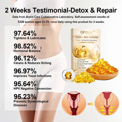 🇺🇸𝗼𝗳𝗳𝗶𝗰𝗶𝗮𝗹 𝗦𝘁𝗼𝗿𝗲 |  𝑮𝑭𝑶𝑼𝑲®NAD+ Bee Venom Repair Capsules — Boost Estrogen, Supports Hormone & pH Balance, Vaginal Comfort, Libido, Menopause Relief & Skin Health; Helps Reduce Odor, Hot Flashes & Itching