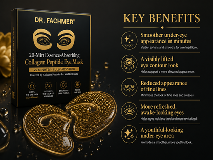🖤💛 DR. FACHMER® 20-Min Essence-Absorbing Collagen Peptide Eye Mask