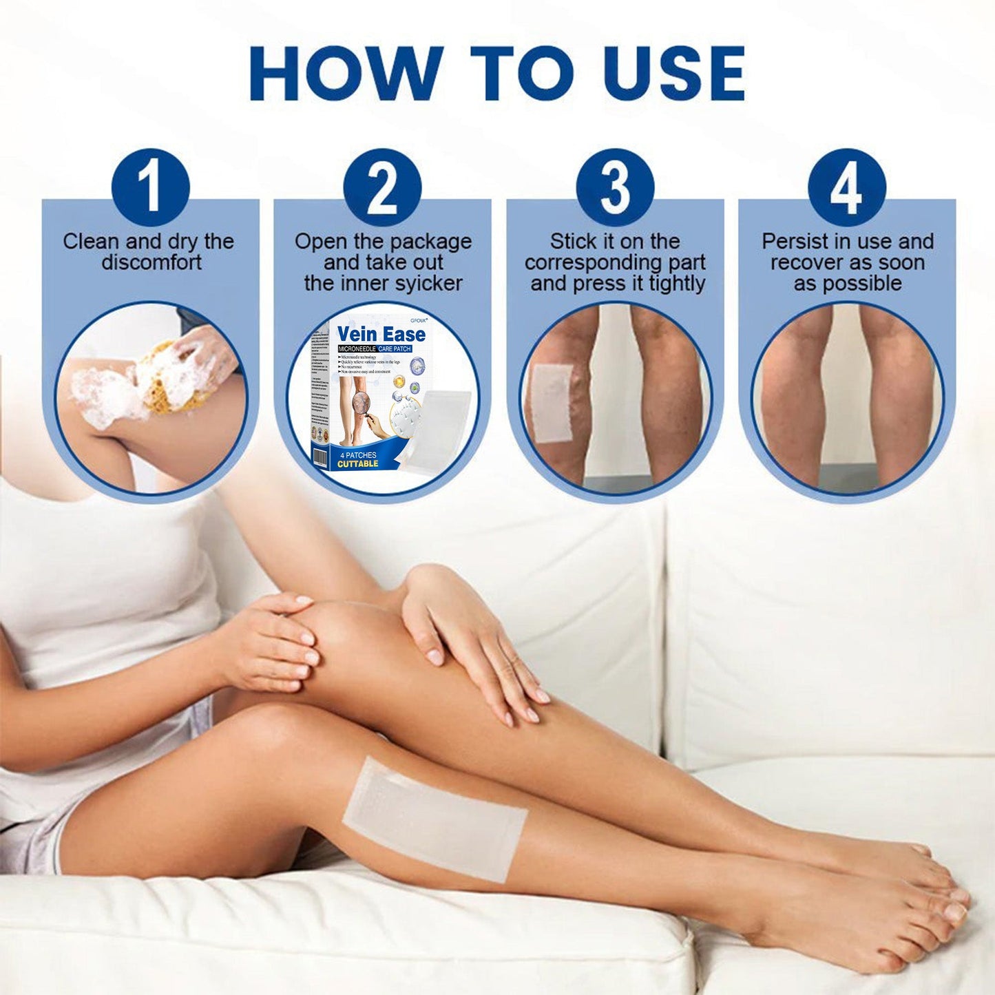 🇺🇸💥GFOUK® VeinEase Microneedle Care Patch⚡Instant Relief, Long-Term Results