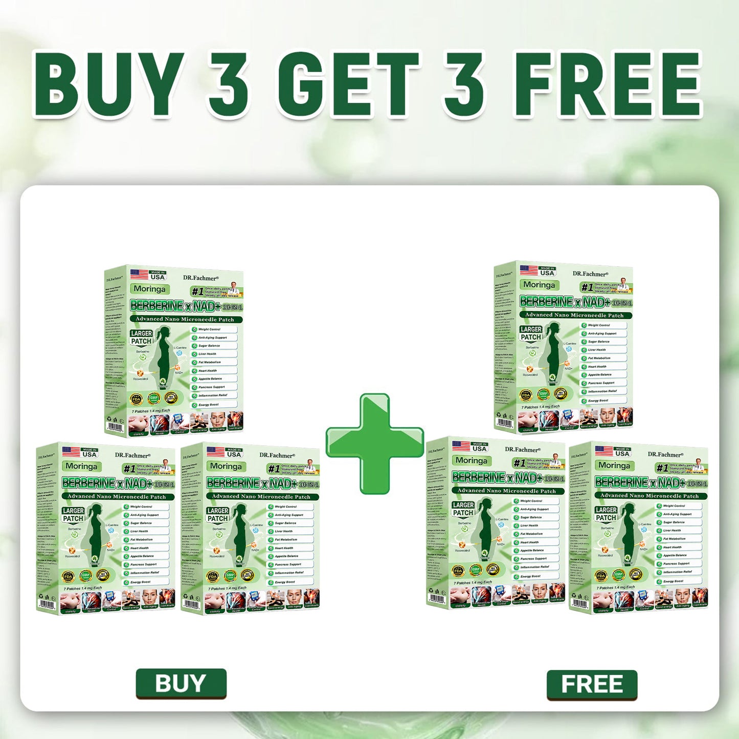 🍇🍇DR.Fachmer® Upgraded Large-Coverage 10-in-1 Nano Microneedle Patch🌿