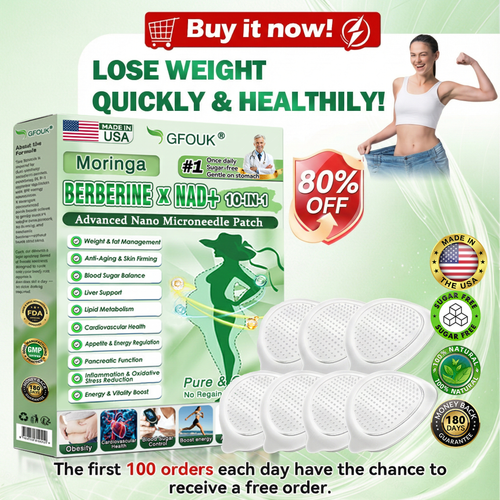 Official US Store GFOUK® Moringa - Berberine × NAD+ 10-in-1 Advanced Nano Microneedle Patch — Once Daily, Visible Results in 7 Days