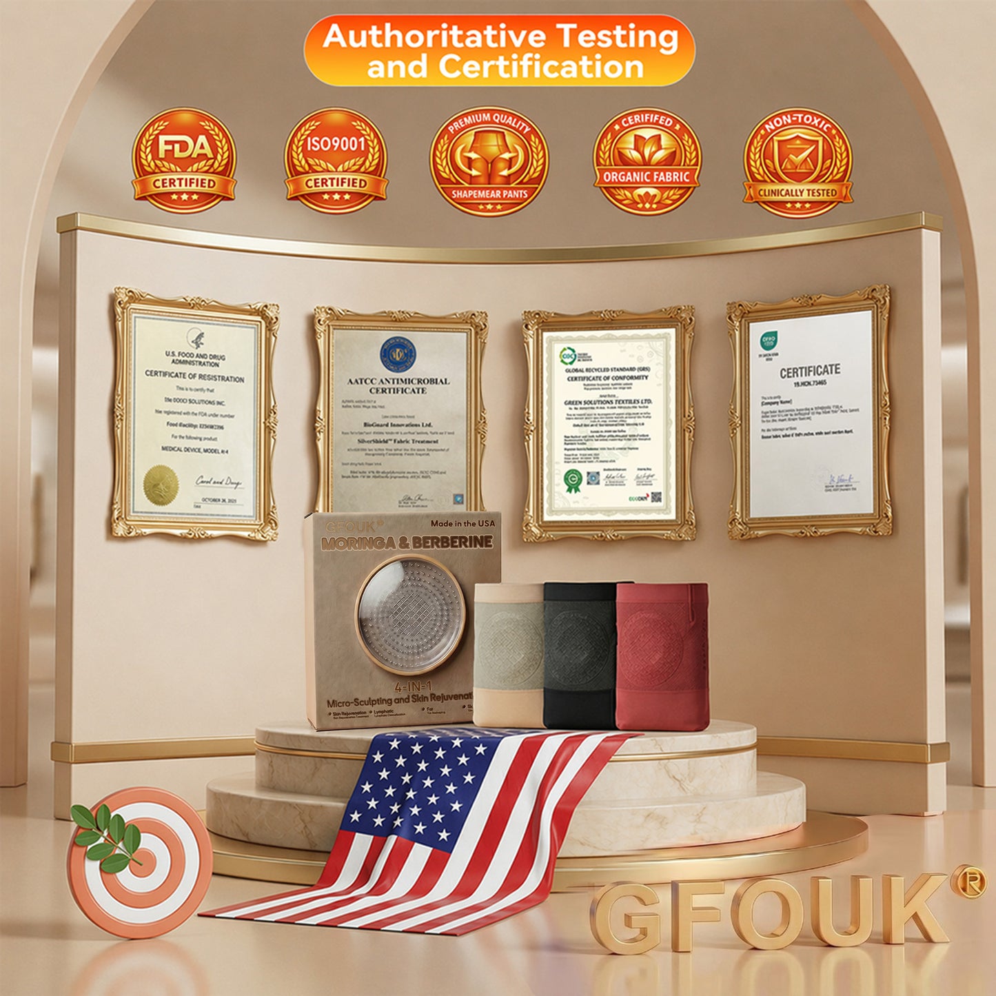 🇺🇲GFOUK® Moringa & Berberine 4-In-1 Micro-Particle Sculpting & Fat-Burn Shorts🌴