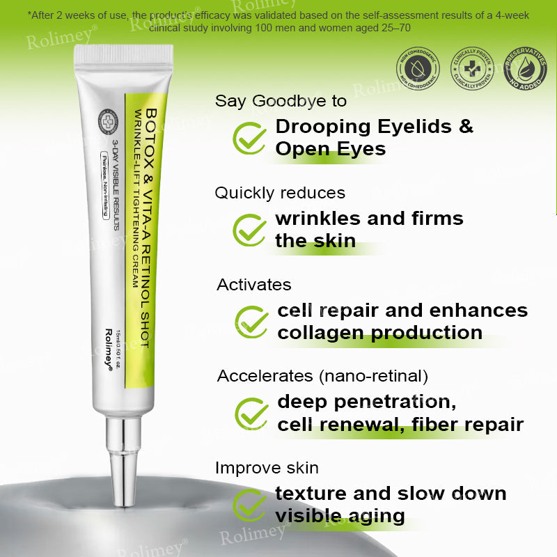 🇺🇸Made and shipped from the USA 💥Rolimey® Botox & Vita-A Retinol Shot Wrinkle-Lift Tightening cream - Last Day Promotion 70% OFF (Copy)