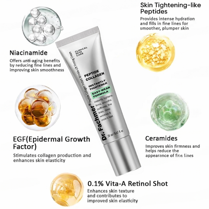 ✅Dr. Fachmer®👩‍⚕️ Peptide Collagen INSTANT TIGHTENING + PEPTIDE FIRMING CARE, Instantly smooths puffiness and lines while supporting firmer skin with continued use