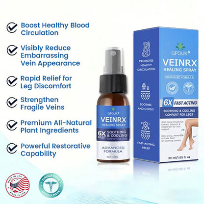 🇺🇸🏆𝗚𝗙𝗢𝗨𝗞® VascuCare Vein Healing Spray(Designed for Varicose veins, Spider veins, Deep vein Thrombosis, Chronic venous insufficiency, Venous ulcers, Thrombophlebitis and other venous issues)