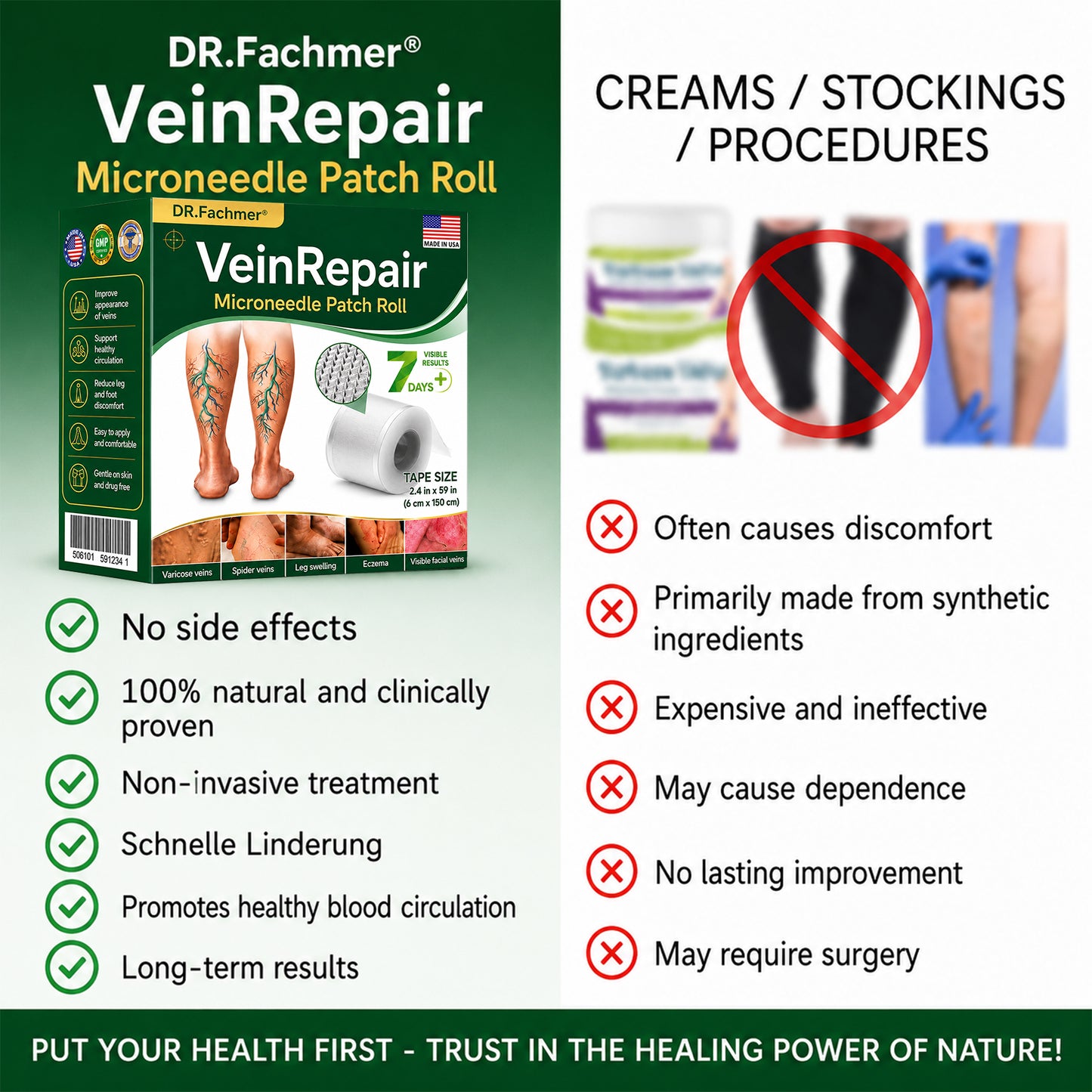🌿DR.Fachmer® Vein Ease Microneedle Care Patch(For Spider Veins, Varicose Veins, Swelling & Leg Fatigue) - Last Day Promotion 50% OFF