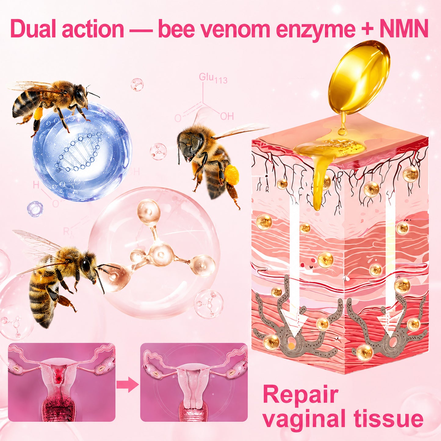 🇺🇸𝗼𝗳𝗳𝗶𝗰𝗶𝗮𝗹 𝗦𝘁𝗼𝗿𝗲 |  𝑮𝑭𝑶𝑼𝑲® NAD+NMN Rhodiola Rosea 5-IN-1 Intimate balance Vaginal Capsules