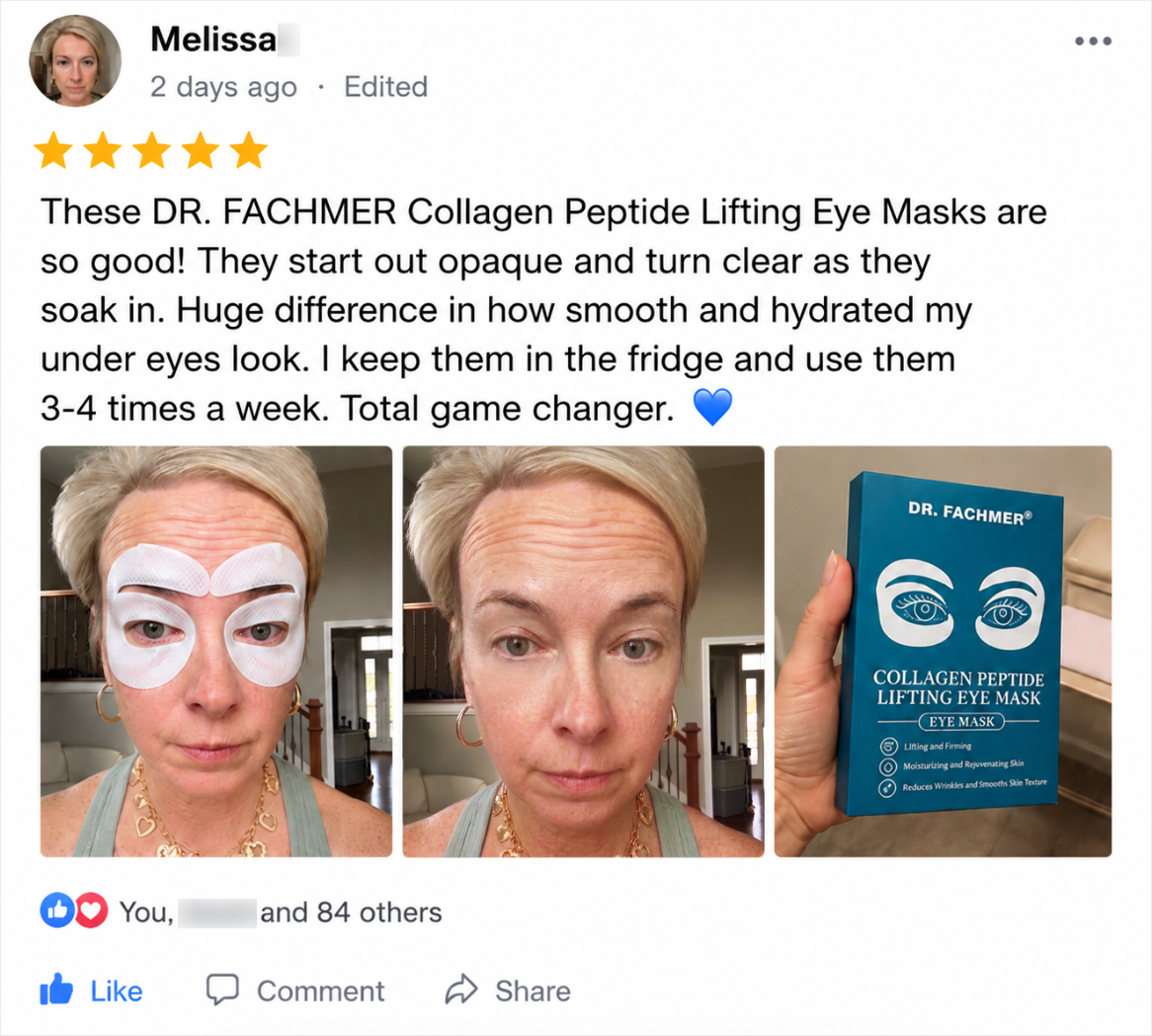 👩‍⚕️ DR. FACHMER® 20-Min Essence-Absorbing Collagen Peptide Eye Mask