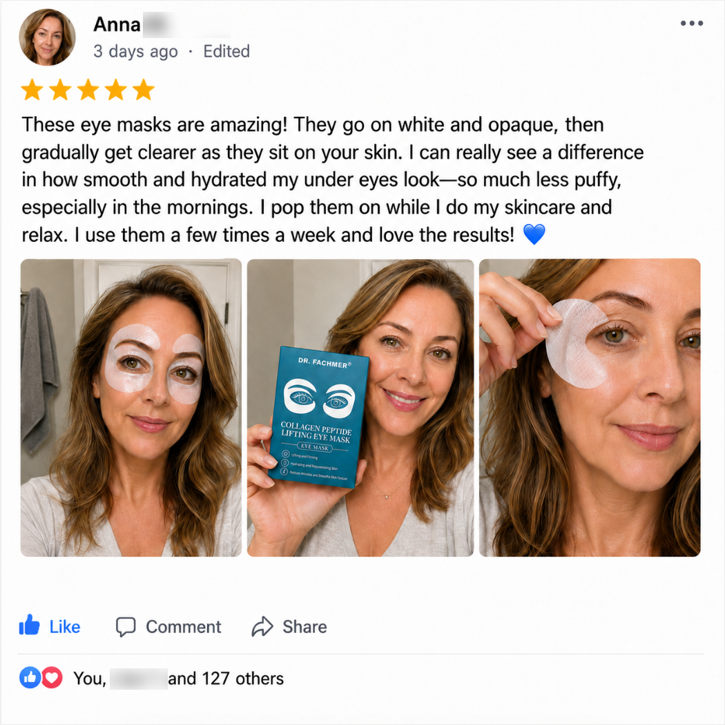 👩‍⚕️ DR. FACHMER® 20-Min Essence-Absorbing Collagen Peptide Eye Mask