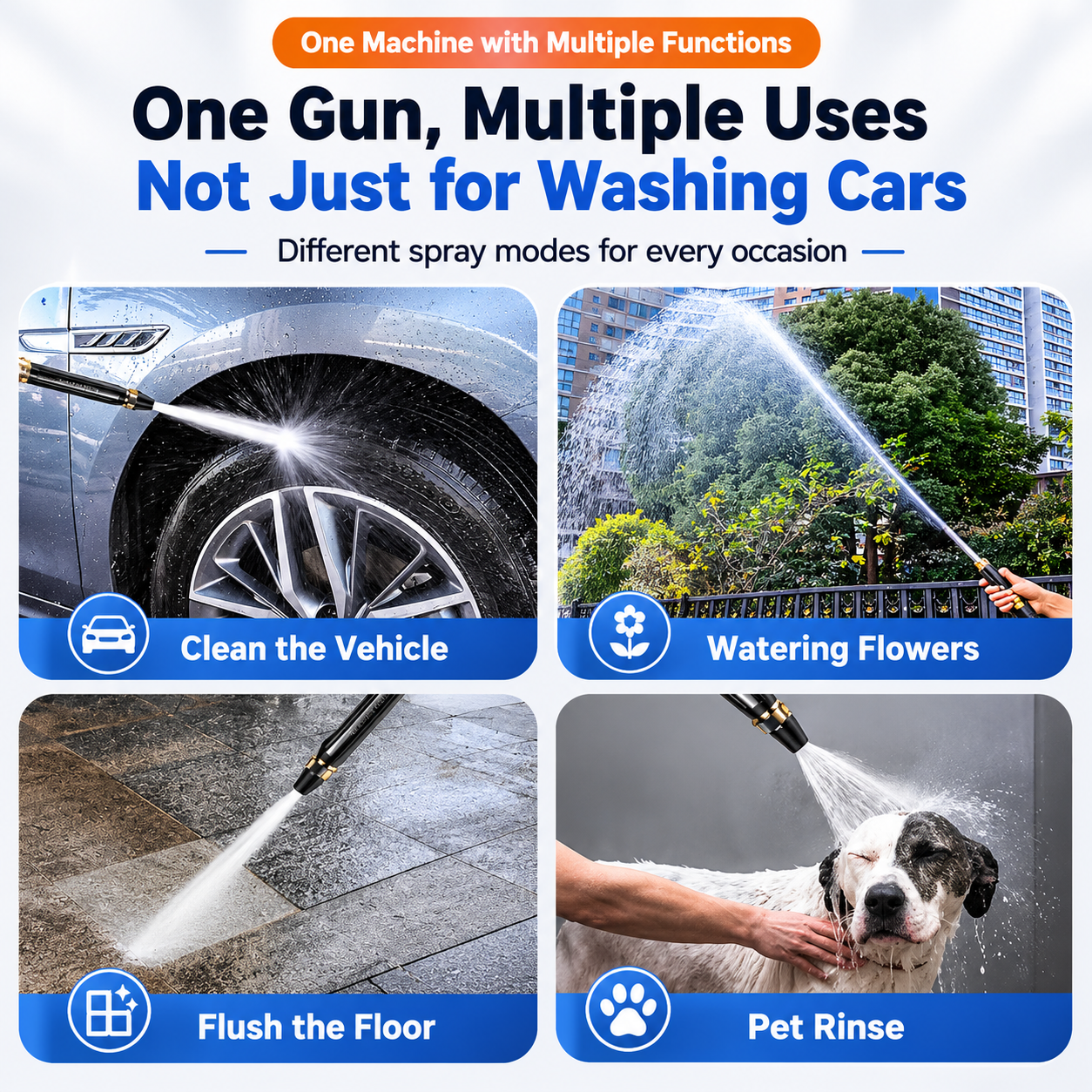 🎉 Buy One, Get One Free! 🎁 High-Pressure Car Wash Spray Gun — An Essential Tool for Watering Flowers & Vegetables and Cleaning Your Beloved Car! 👍