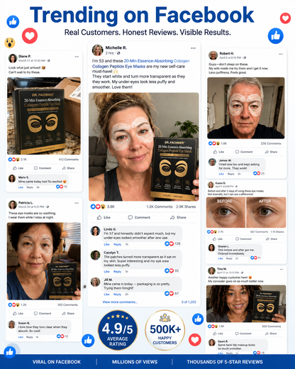 🖤💛 DR. FACHMER® 20-Min Essence-Absorbing Collagen Peptide Eye Mask